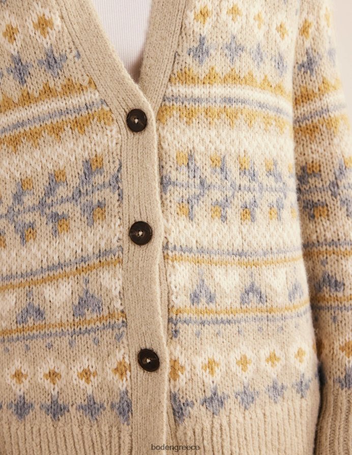 πλιγούρι βρώμης melange fairisle είδη ένδυσης αφράτη ζακέτα fair isle Boden γυναίκες 464PH81611