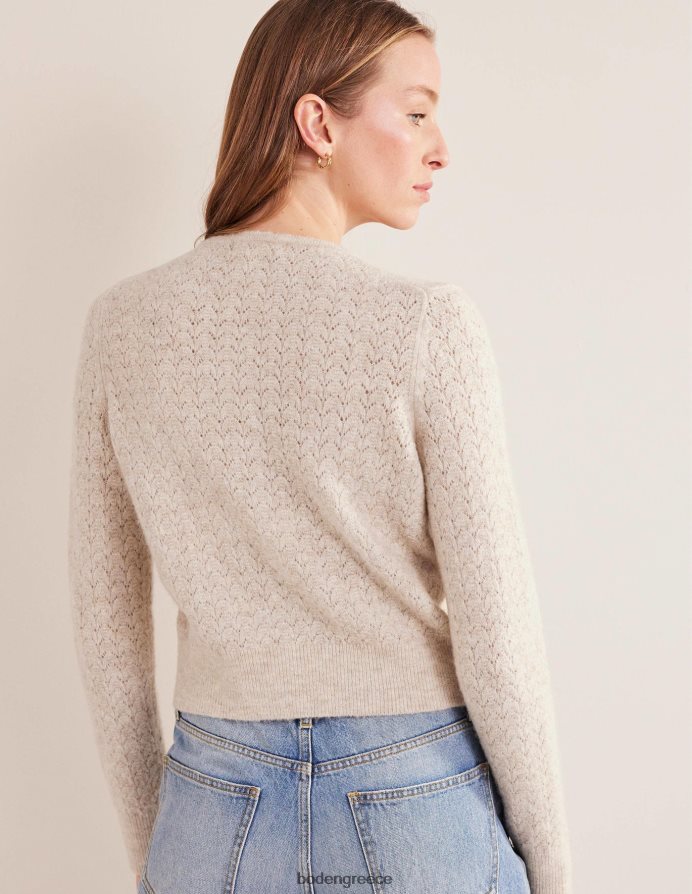 melange βρώμης είδη ένδυσης μακρυμάνικη ζακέτα pointelle Boden γυναίκες 464PH82145