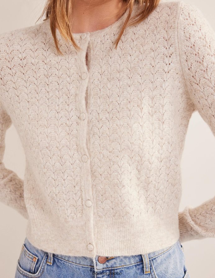 melange βρώμης είδη ένδυσης μακρυμάνικη ζακέτα pointelle Boden γυναίκες 464PH82145