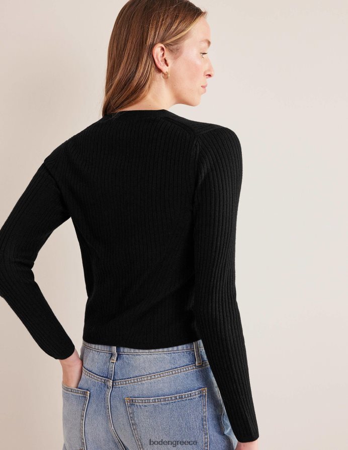 μαύρος είδη ένδυσης ραβδωτό merino v ζακέτα Boden γυναίκες 464PH81291