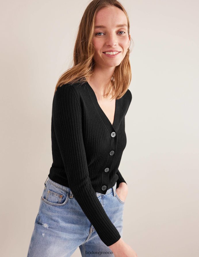 μαύρος είδη ένδυσης ραβδωτό merino v ζακέτα Boden γυναίκες 464PH81291