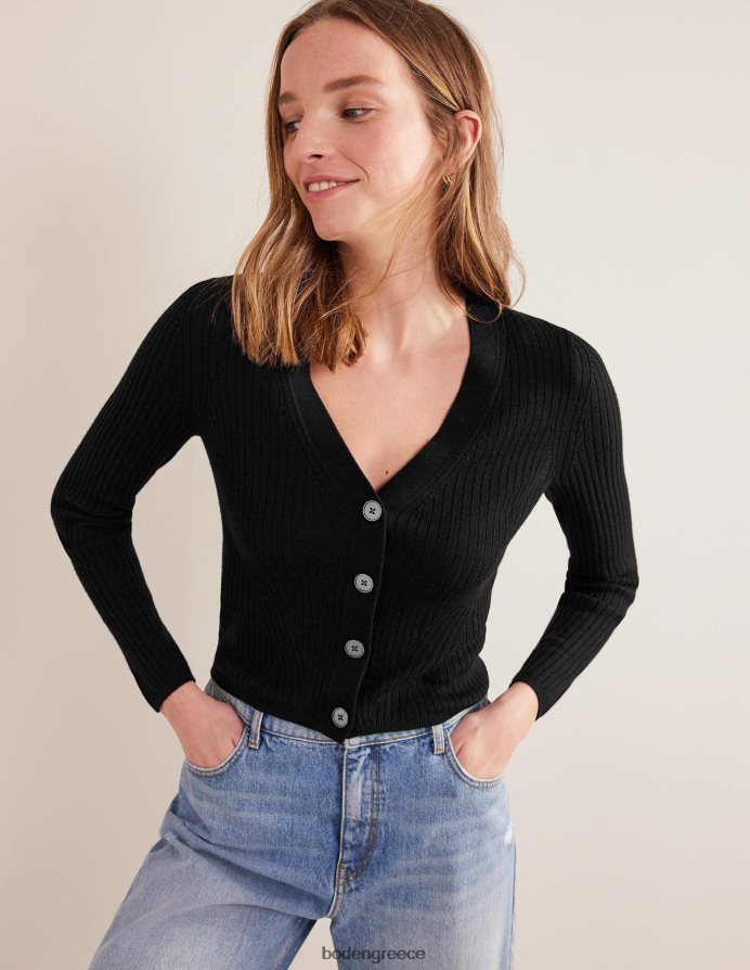 μαύρος είδη ένδυσης ραβδωτό merino v ζακέτα Boden γυναίκες 464PH81291