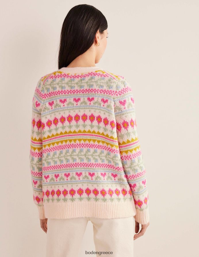 ιβουάρ & multi fairisle είδη ένδυσης αφράτη ζακέτα fair isle Boden γυναίκες 464PH81739