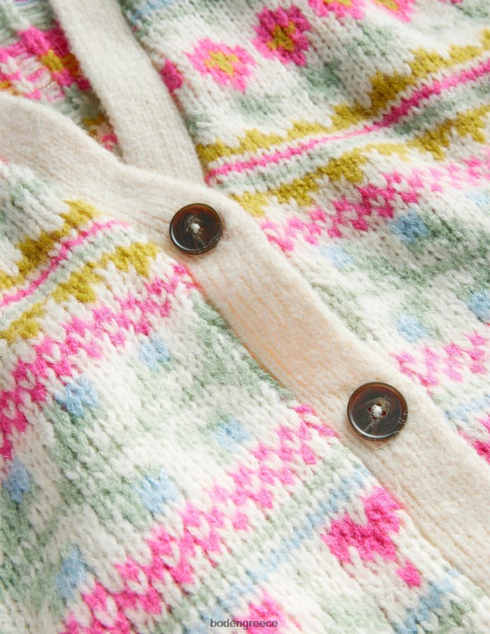 ιβουάρ & multi fairisle είδη ένδυσης αφράτη ζακέτα fair isle Boden γυναίκες 464PH81739