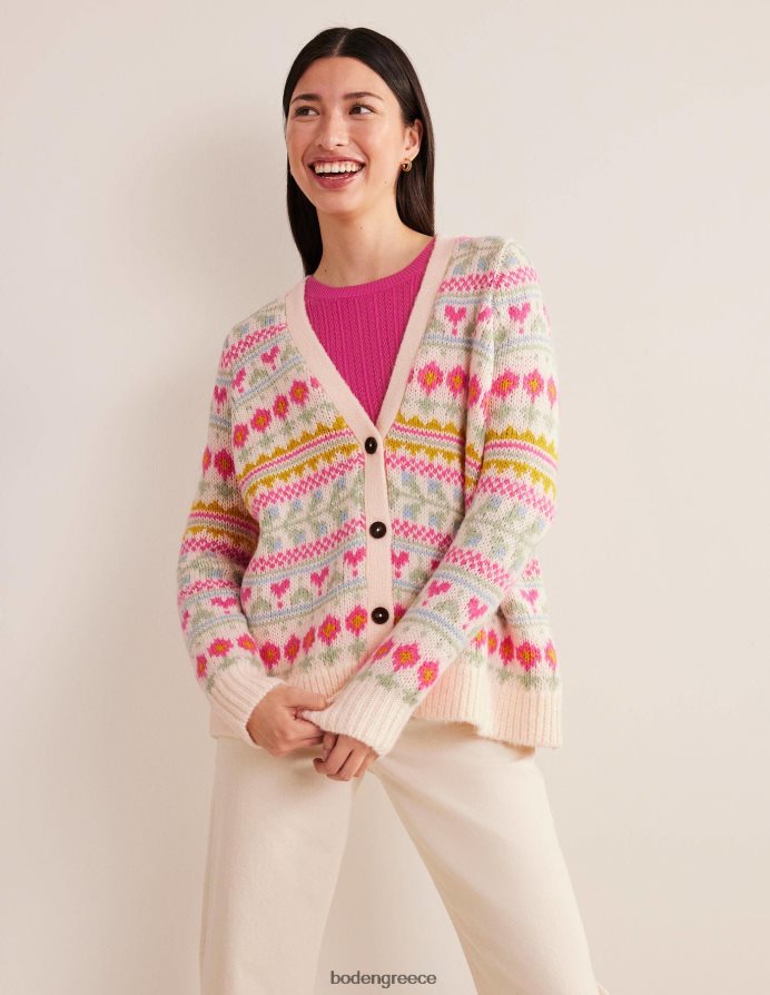 ιβουάρ & multi fairisle είδη ένδυσης αφράτη ζακέτα fair isle Boden γυναίκες 464PH81739