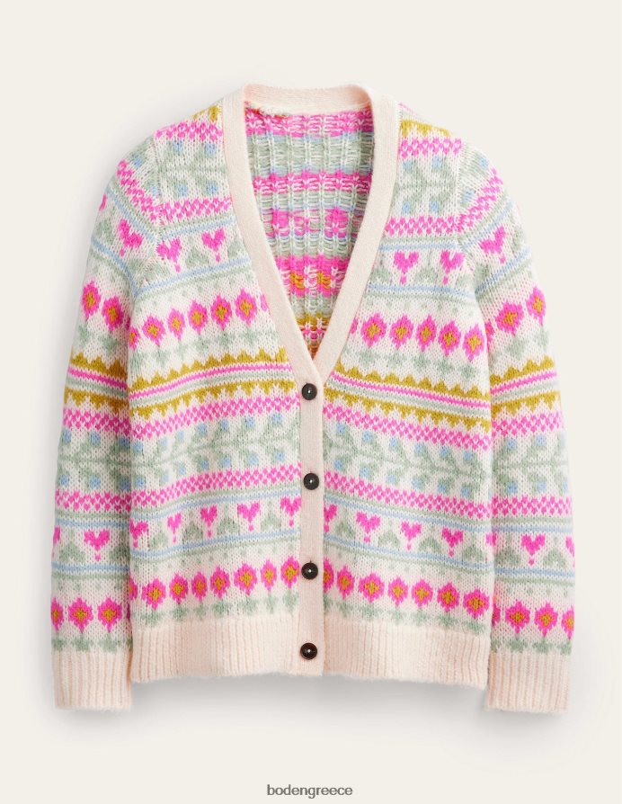 ιβουάρ & multi fairisle είδη ένδυσης αφράτη ζακέτα fair isle Boden γυναίκες 464PH81739