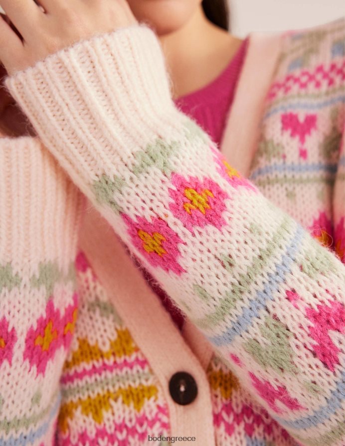 ιβουάρ & multi fairisle είδη ένδυσης αφράτη ζακέτα fair isle Boden γυναίκες 464PH81739