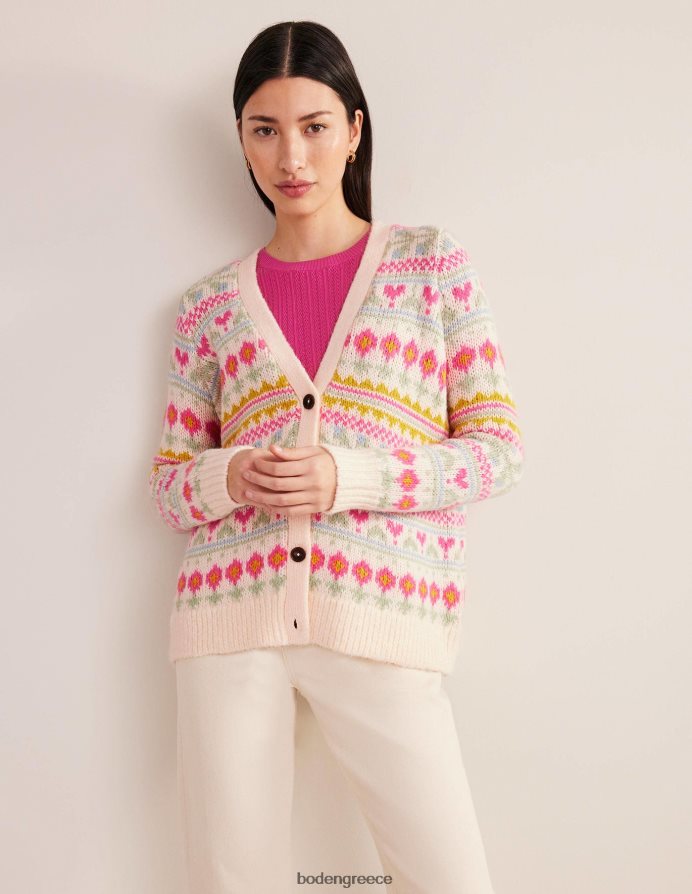 ιβουάρ & multi fairisle είδη ένδυσης αφράτη ζακέτα fair isle Boden γυναίκες 464PH81739