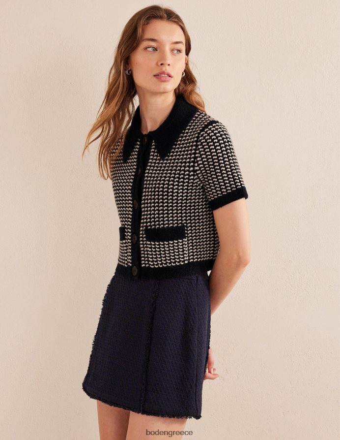 navy geo ζακάρ είδη ένδυσης κοντομάνικη ζακέτα Boden γυναίκες 464PH81508