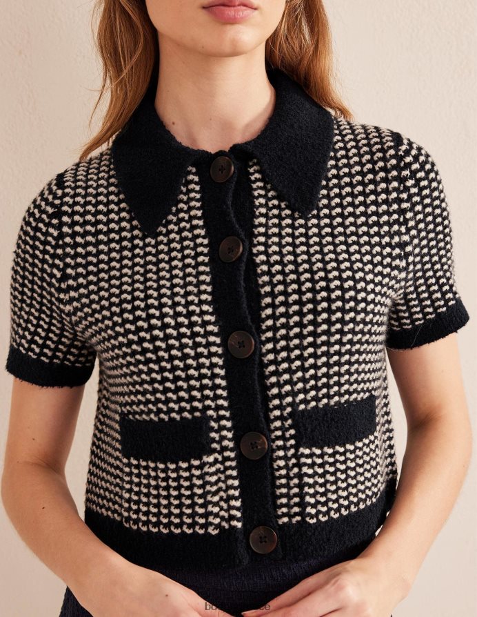 navy geo ζακάρ είδη ένδυσης κοντομάνικη ζακέτα Boden γυναίκες 464PH81508