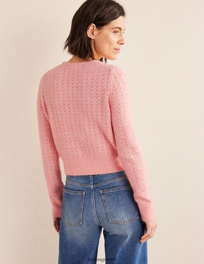 ροζ ντάλια είδη ένδυσης μακρυμάνικη ζακέτα pointelle Boden γυναίκες 464PH81267