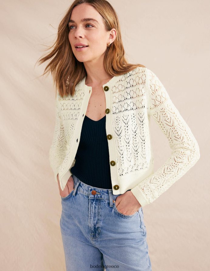 ζεστό ελεφαντόδοντο είδη ένδυσης βαμβακερή ζακέτα pointelle Boden γυναίκες 464PH81418