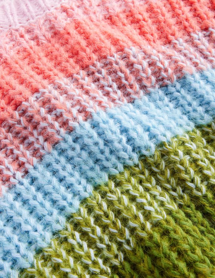 λωρίδα ουράνιου τόξου είδη ένδυσης αφράτο ραβδωτό τζάμπερ raglan Boden γυναίκες 464PH82559