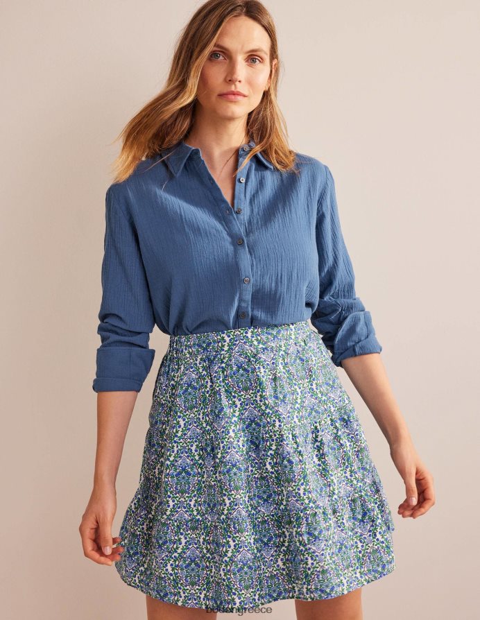 αληθινό ναυτικό είδη ένδυσης πουκάμισο από βαμβακερή υφή Boden γυναίκες 464PH81182