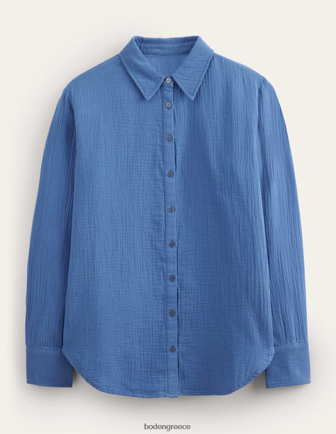 αληθινό ναυτικό είδη ένδυσης πουκάμισο από βαμβακερή υφή Boden γυναίκες 464PH81182