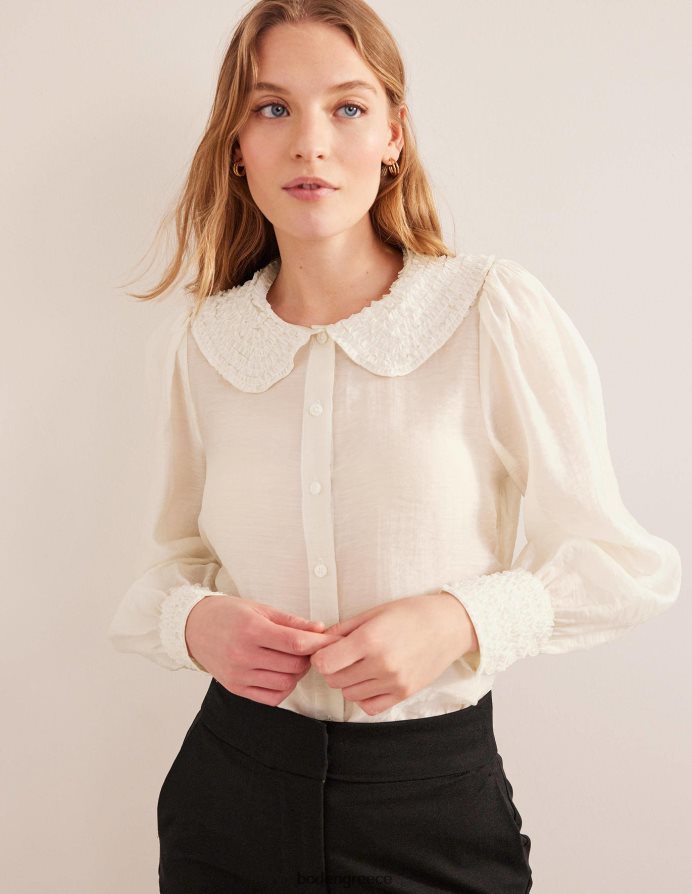 ελεφαντόδοντο είδη ένδυσης πουκάμισο οργάντζα με λεπτομέρεια Boden γυναίκες 464PH81288