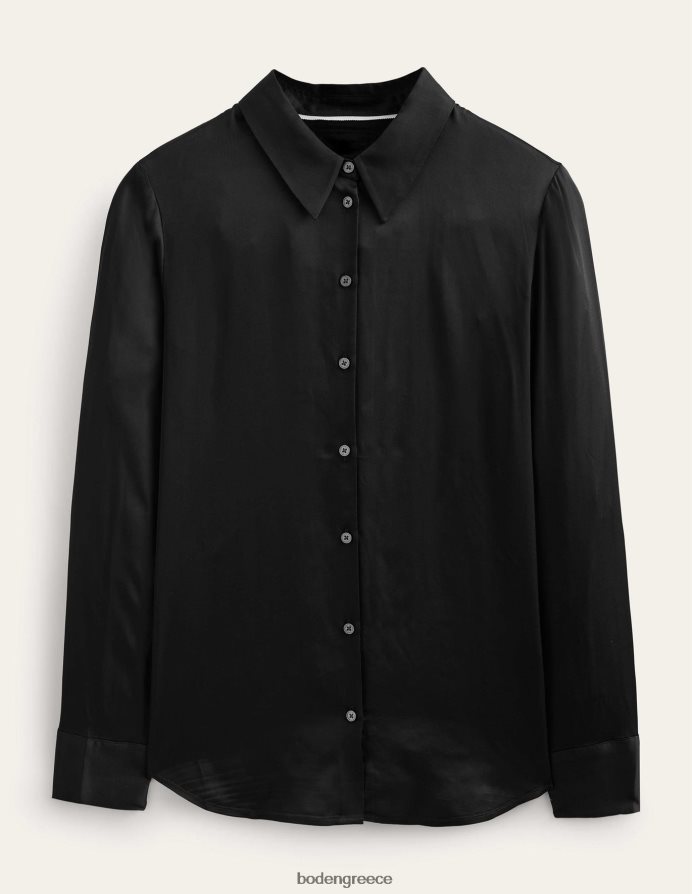 μαύρος είδη ένδυσης χαλαρό σατέν πουκάμισο Boden γυναίκες 464PH81300