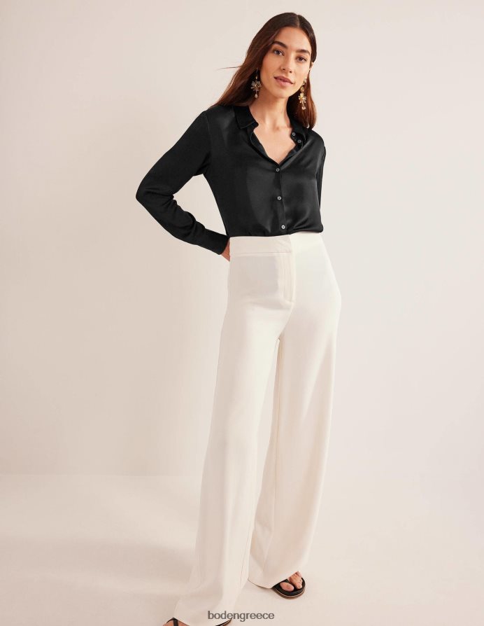 μαύρος είδη ένδυσης χαλαρό σατέν πουκάμισο Boden γυναίκες 464PH81300