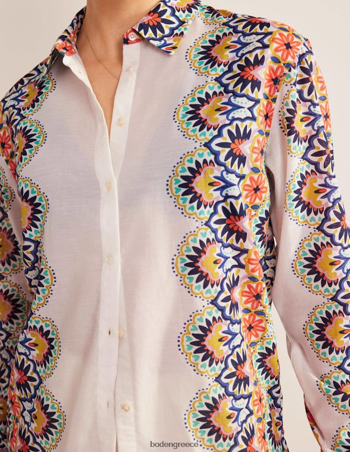 ελεφαντόδοντο & λουλούδι είδη ένδυσης πουκάμισο για διακοπές Boden γυναίκες 464PH81496