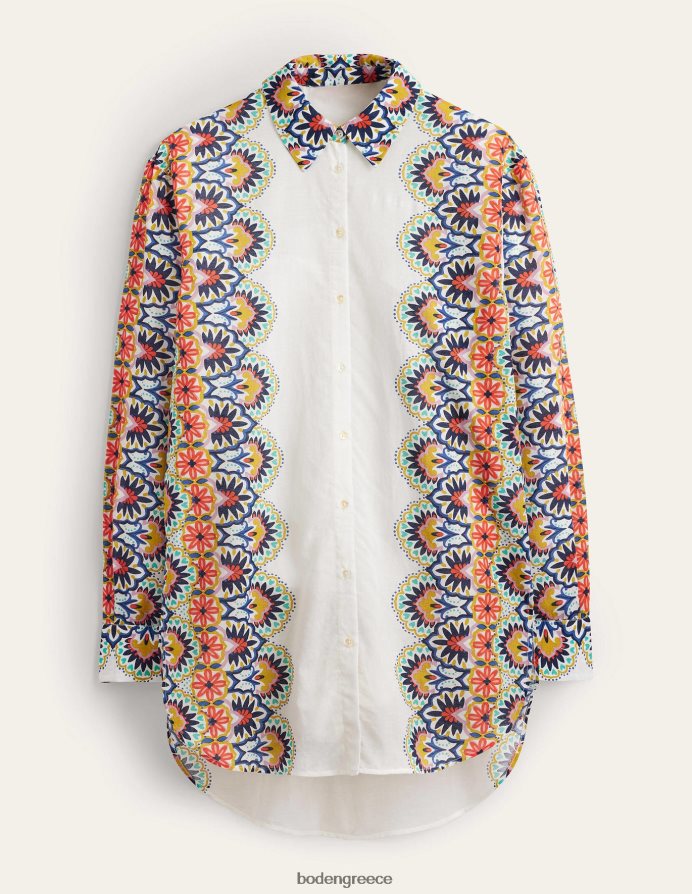 ελεφαντόδοντο & λουλούδι είδη ένδυσης πουκάμισο για διακοπές Boden γυναίκες 464PH81496