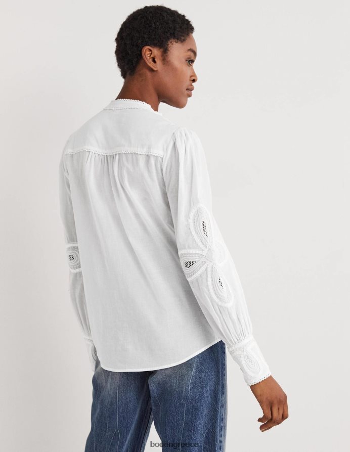 άσπρο είδη ένδυσης κεντητό πουκάμισο Boden γυναίκες 464PH81782