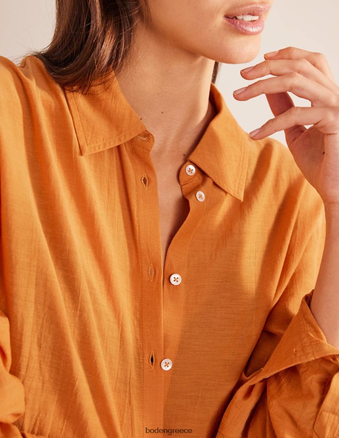 συγκομιδή χρυσού είδη ένδυσης πουκάμισο για διακοπές Boden γυναίκες 464PH81801