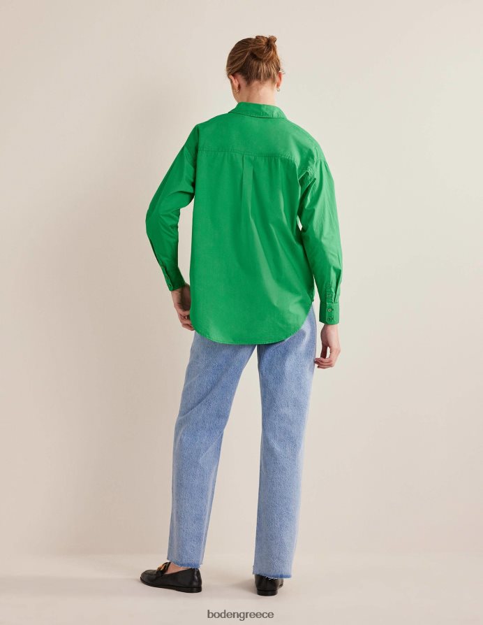 πράσινη μέλισσα είδη ένδυσης υπερμεγέθη βαμβακερό πουκάμισο Boden γυναίκες 464PH81847