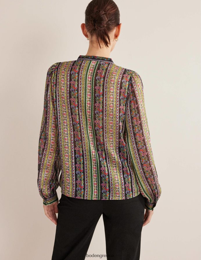 πολύ & γαρύφαλλο άνθιση είδη ένδυσης πουκάμισο με στάμπα βολάν Boden γυναίκες 464PH81858