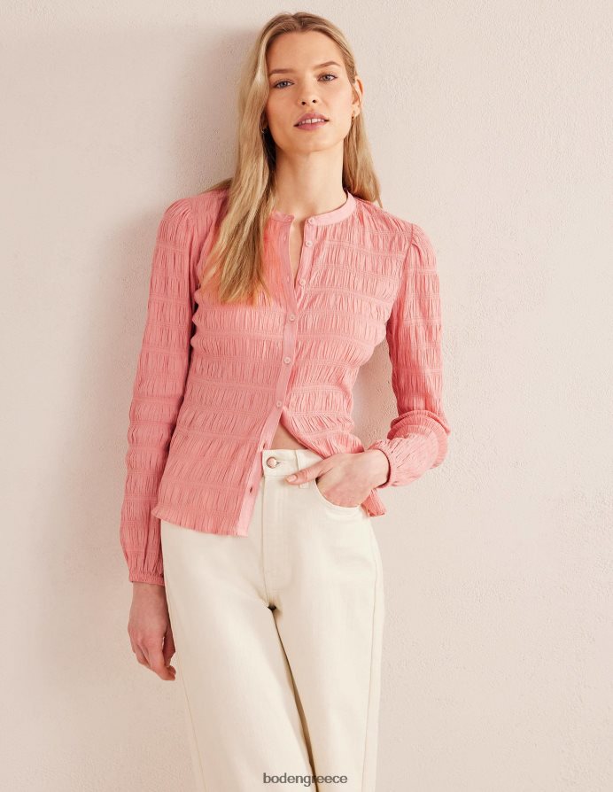 ροζ ντάλια είδη ένδυσης εφαρμοστό πουκάμισο με υφή Boden γυναίκες 464PH81907