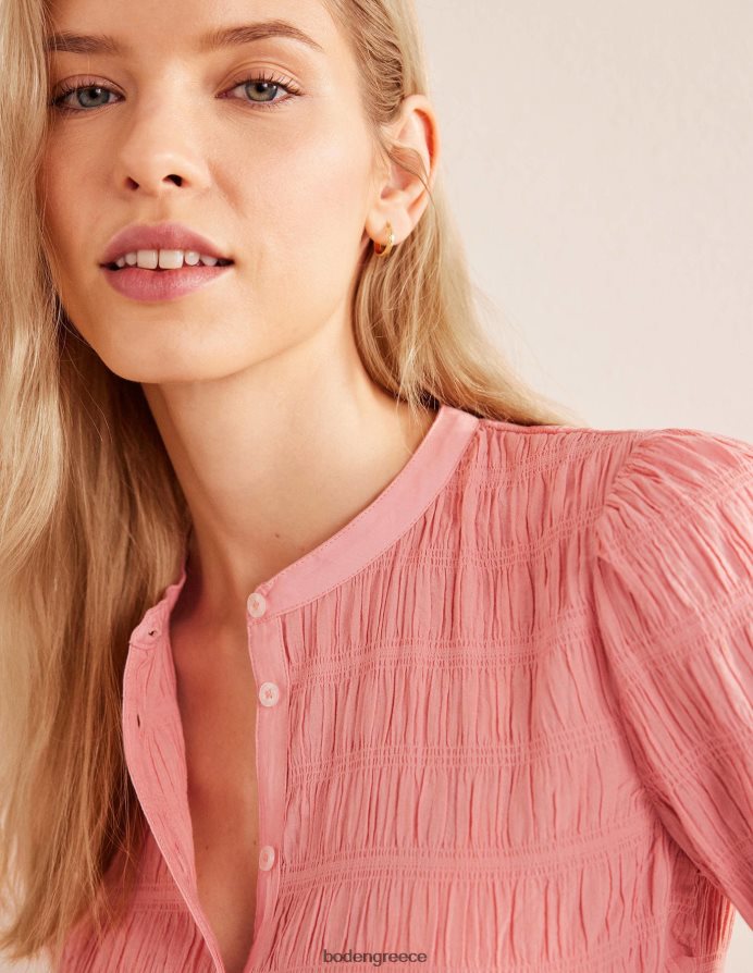 ροζ ντάλια είδη ένδυσης εφαρμοστό πουκάμισο με υφή Boden γυναίκες 464PH81907
