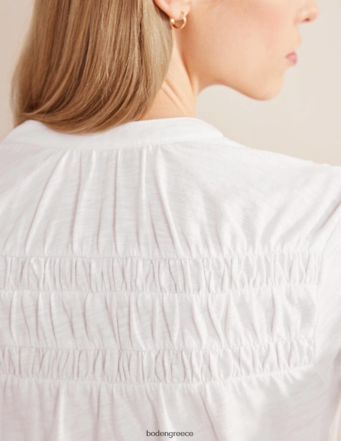 άσπρο είδη ένδυσης πουκάμισο με λεπτομέρεια σε ζυγό Boden γυναίκες 464PH81920