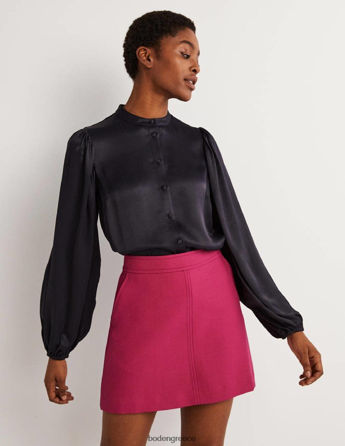 ΠΟΛΕΜΙΚΟ ΝΑΥΤΙΚΟ είδη ένδυσης μπλουζον μανίκι σατέν πουκάμισο Boden γυναίκες 464PH82025