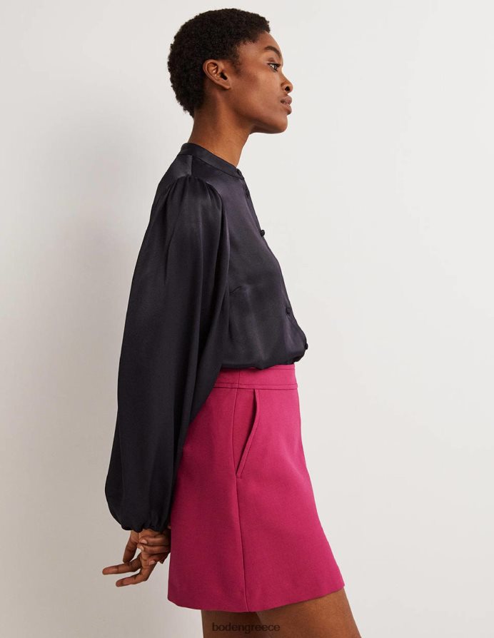 ΠΟΛΕΜΙΚΟ ΝΑΥΤΙΚΟ είδη ένδυσης μπλουζον μανίκι σατέν πουκάμισο Boden γυναίκες 464PH82025