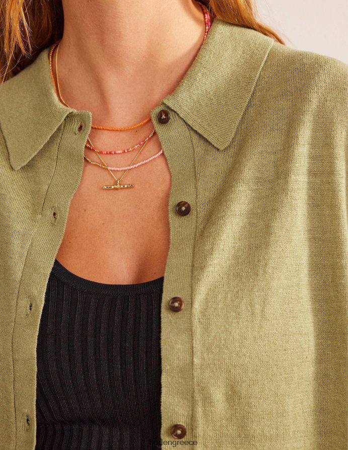 ποταμός καλάμι είδη ένδυσης λινό πλεκτό πουκάμισο με γιακά Boden γυναίκες 464PH82240