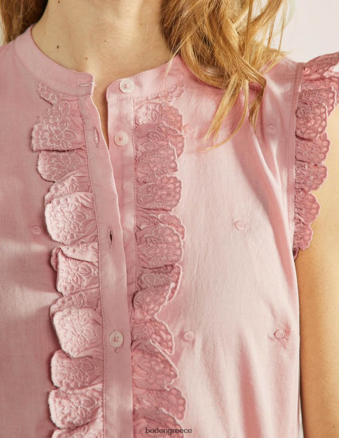 μιλκσέικ είδη ένδυσης αμάνικο κεντημένο πουκάμισο Boden γυναίκες 464PH82424