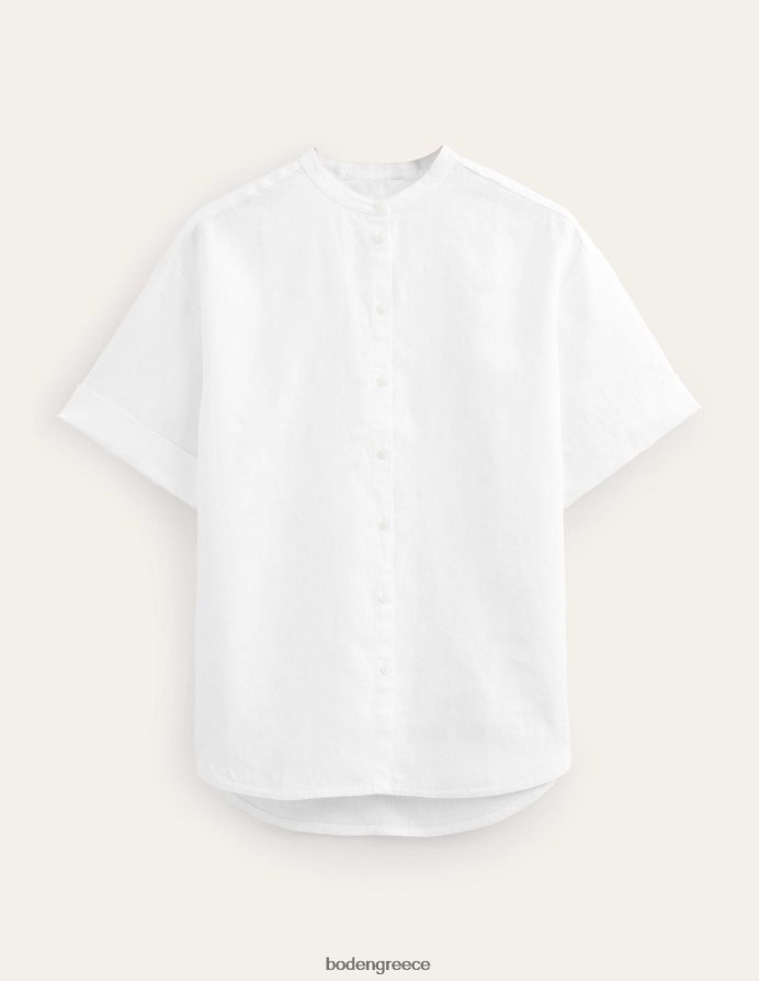 άσπρο είδη ένδυσης λινό πουκάμισο με μανίκια κιμονό Boden γυναίκες 464PH82497