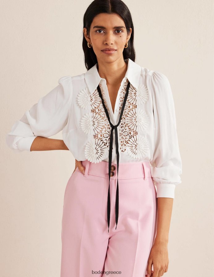 ελεφαντόδοντο είδη ένδυσης δαντέλα σαλιάρα μπλούζα Boden γυναίκες 464PH82508