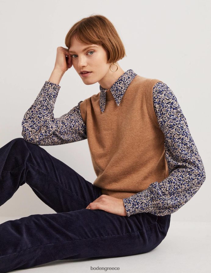 περσικό μπλε & σύμπλεγμα φύλλων είδη ένδυσης Εφαρμοσμένο πουκάμισο με λεπτομέρεια Boden γυναίκες 464PH82538
