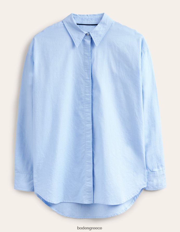 μπλε της Οξφόρδης είδη ένδυσης ίσιο βαμβακερό πουκάμισο Boden γυναίκες 464PH82569