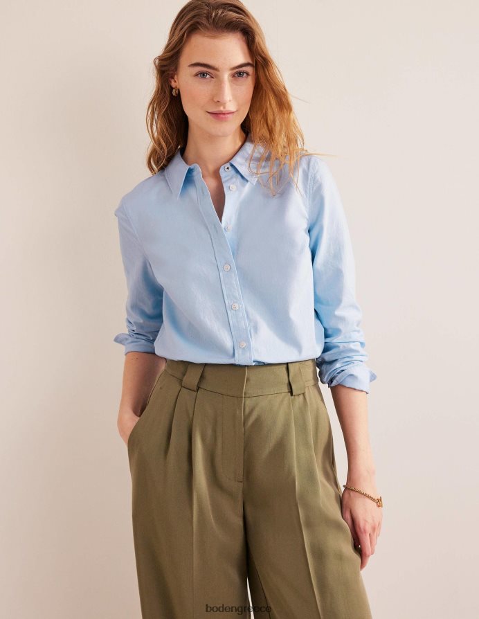 μπλε της Οξφόρδης είδη ένδυσης ίσιο βαμβακερό πουκάμισο Boden γυναίκες 464PH82569