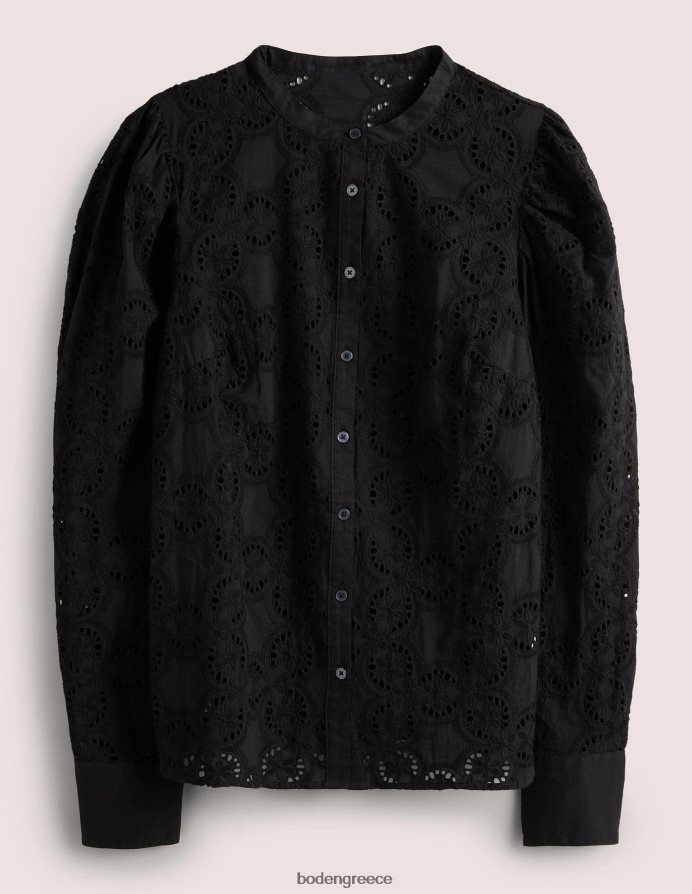 μαύρος είδη ένδυσης Μπλούζα broderie με πρόβειο μανίκι Boden γυναίκες 464PH82040