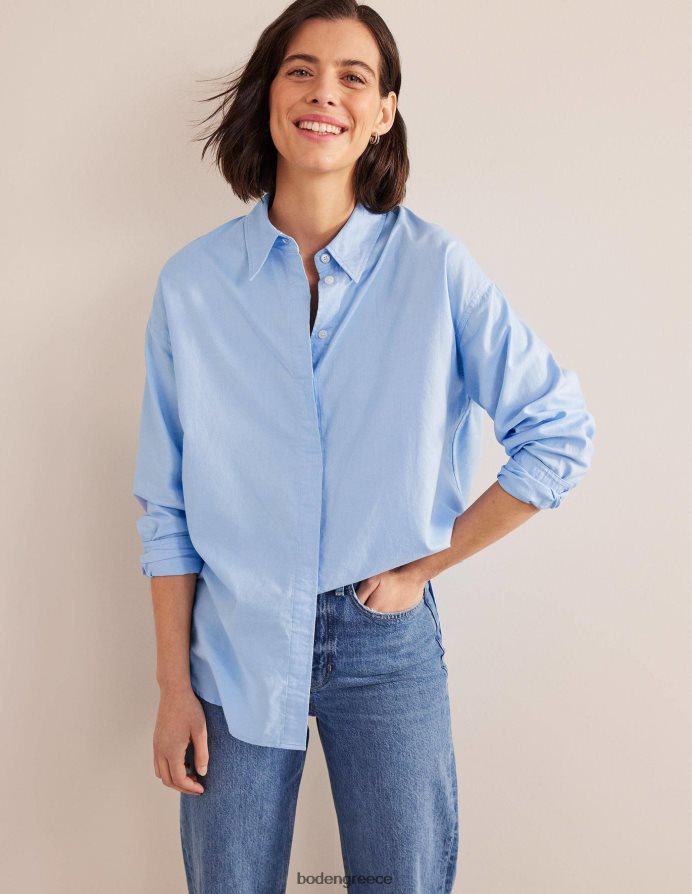 chambray oxford είδη ένδυσης υπερμεγέθη βαμβακερό πουκάμισο Boden γυναίκες 464PH81276