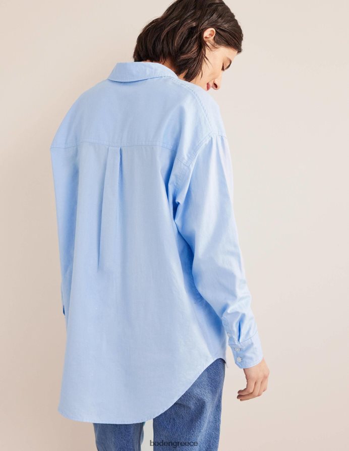 chambray oxford είδη ένδυσης υπερμεγέθη βαμβακερό πουκάμισο Boden γυναίκες 464PH81276