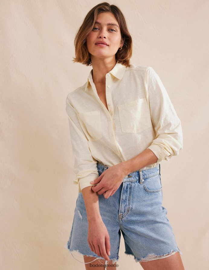 κρέμα dorset είδη ένδυσης βαμβακερό πουκάμισο ζέρσεϊ Boden γυναίκες 464PH81538