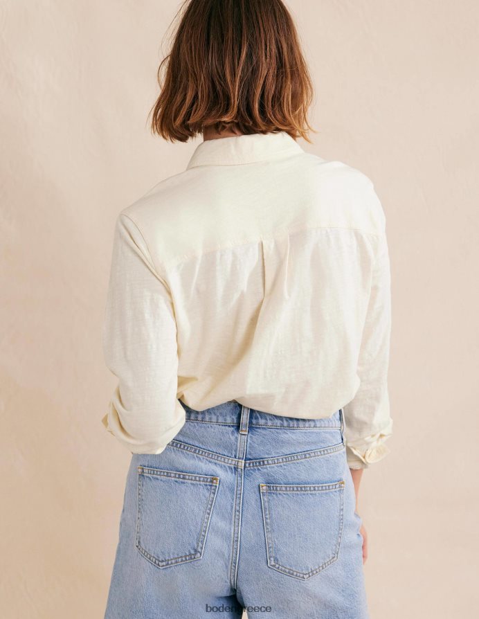 κρέμα dorset είδη ένδυσης βαμβακερό πουκάμισο ζέρσεϊ Boden γυναίκες 464PH81538