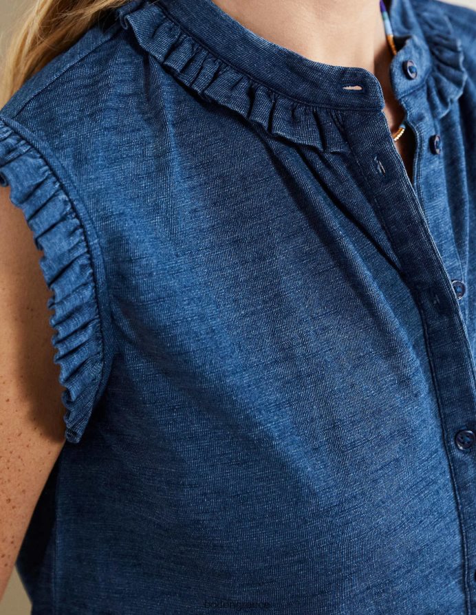 mid indigo είδη ένδυσης Δάφνη αμάνικο πουκάμισο Boden γυναίκες 464PH82402