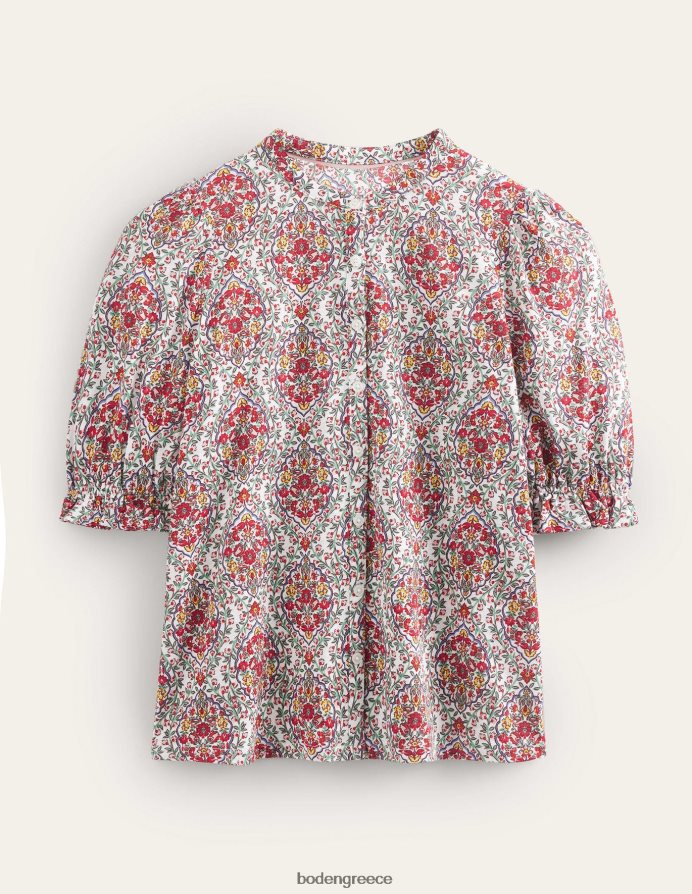 multi & vine βεράντα είδη ένδυσης κοντομάνικο πουκάμισο με φουρκέτα Boden γυναίκες 464PH82514