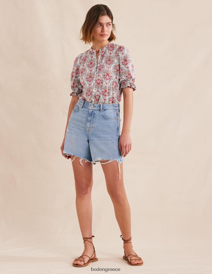 multi & vine βεράντα είδη ένδυσης κοντομάνικο πουκάμισο με φουρκέτα Boden γυναίκες 464PH82514