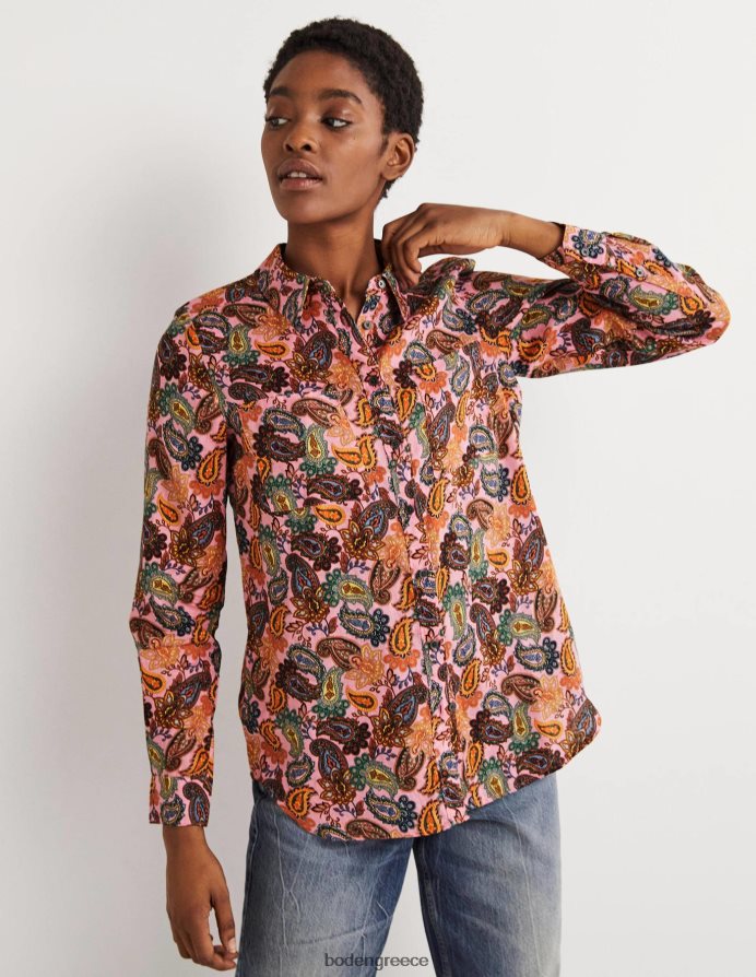 γούρι από άνθη κερασιάς & paisley είδη ένδυσης λινό πουκάμισο Boden γυναίκες 464PH82034