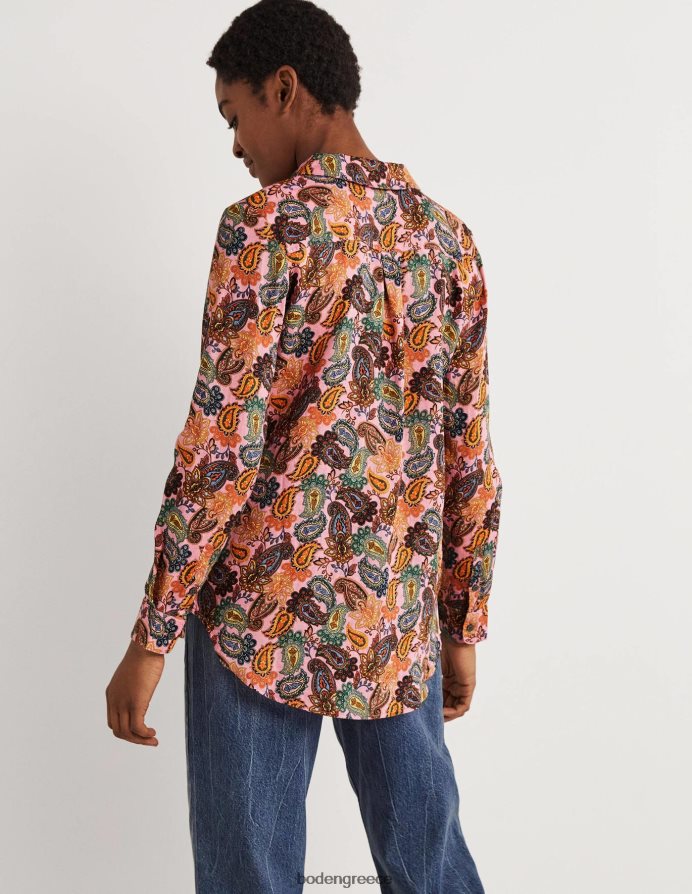 γούρι από άνθη κερασιάς & paisley είδη ένδυσης λινό πουκάμισο Boden γυναίκες 464PH82034